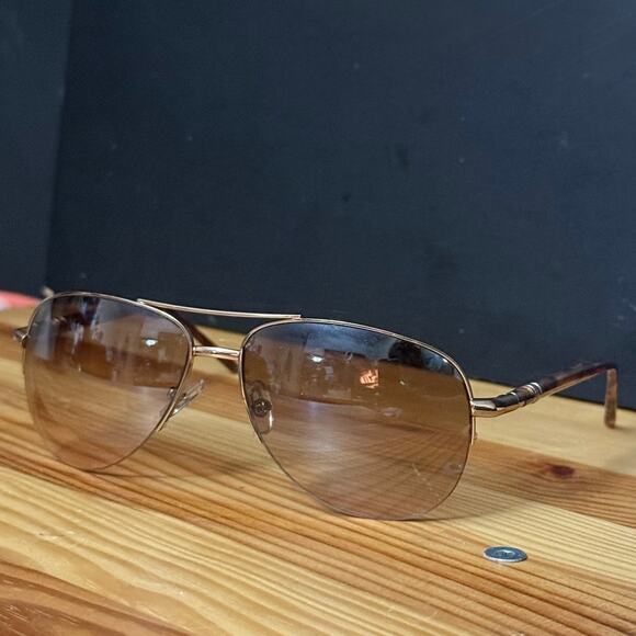 WOMEN'S NINE WEST SUNGLASSES AVIATOR COLOR BROWN LENS TORTOISESHELL PREOWNED - Picture 2 of 7